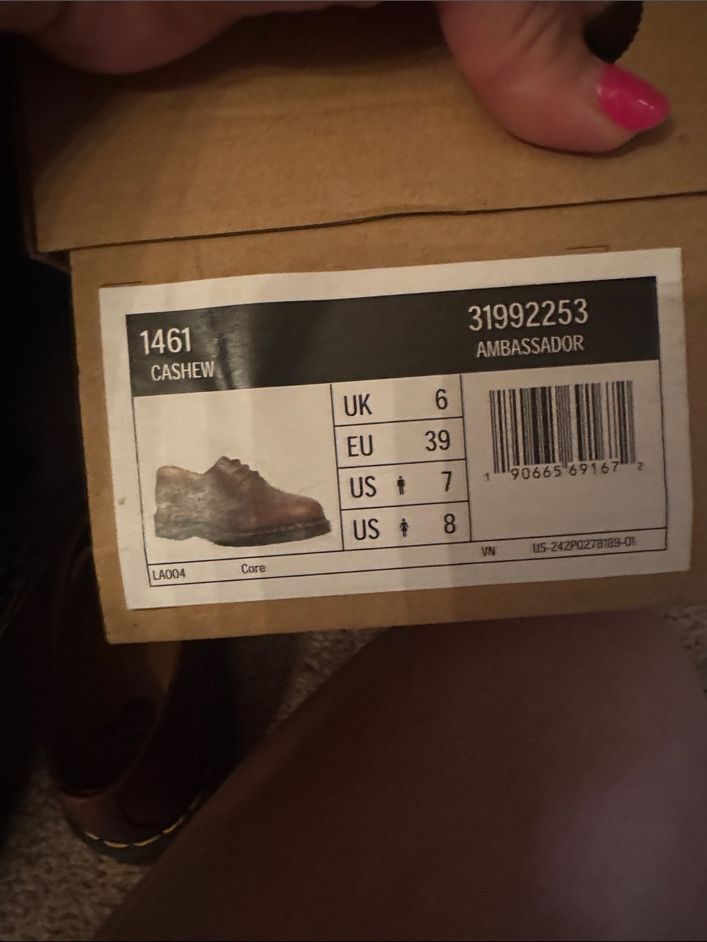 Dr. Martens 1461 Cashew Leather Oxford - Brown